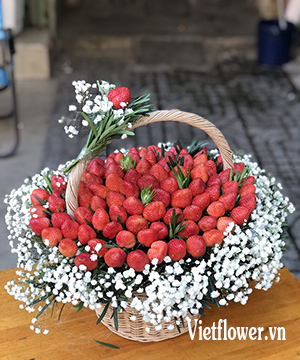 Giỏ hoa dâu tây DT052